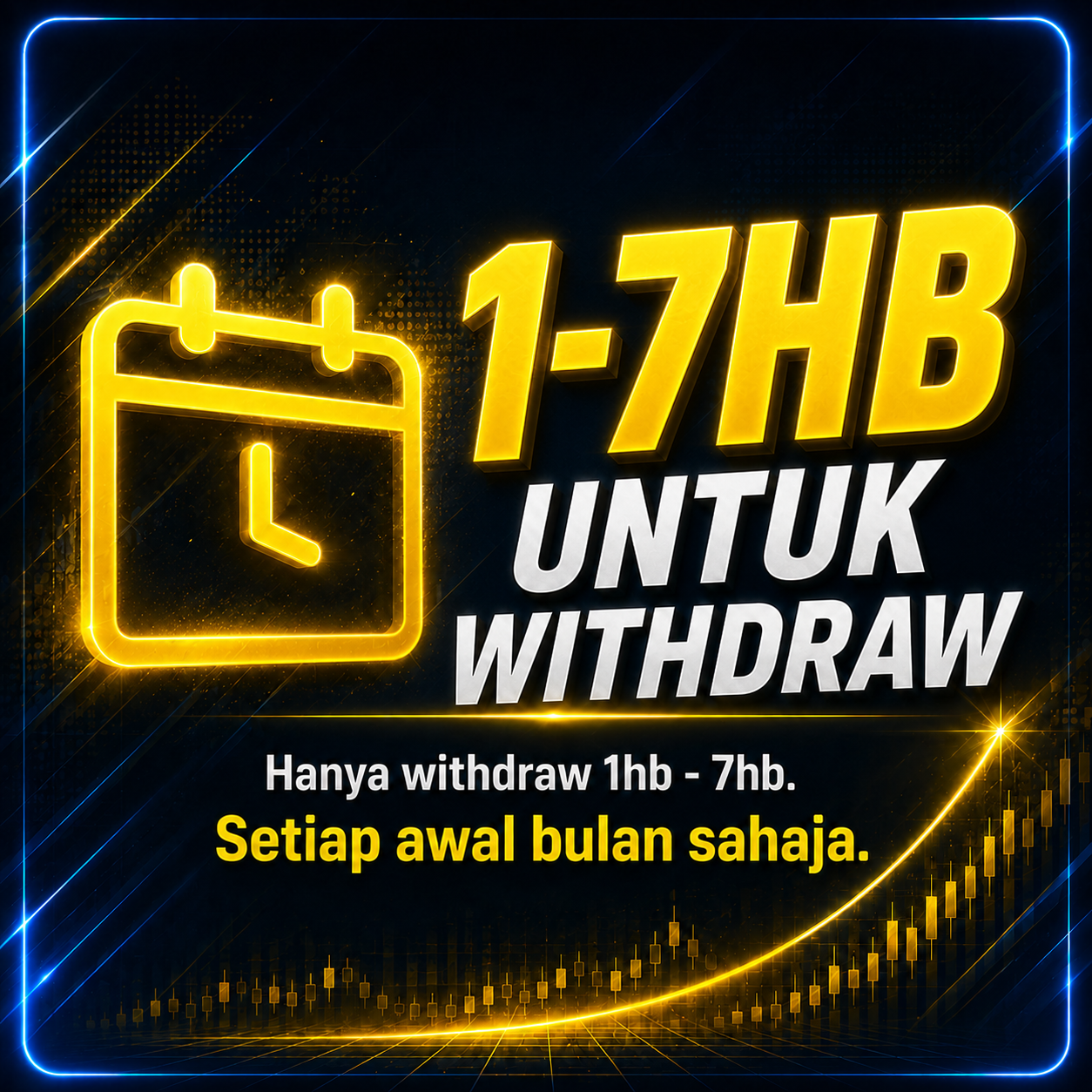1-7 HB Withdraw Awal Bulan - Setiap awal bulan sahaja.